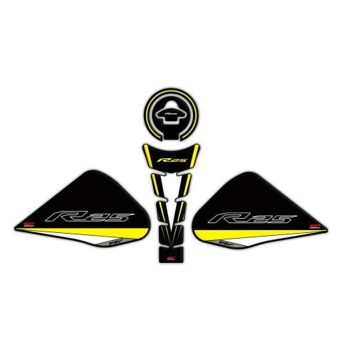 GP Kompozit Yamaha R25 2015-2018 Uyumlu Tank Pad Seti Sarı