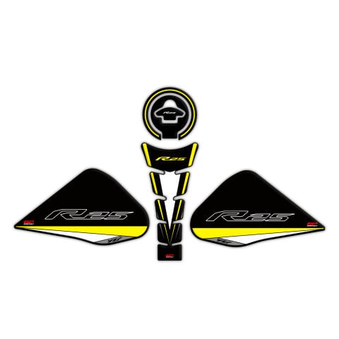 GP Kompozit Yamaha R25 2015-2018 Uyumlu Tank Pad Seti Sarı