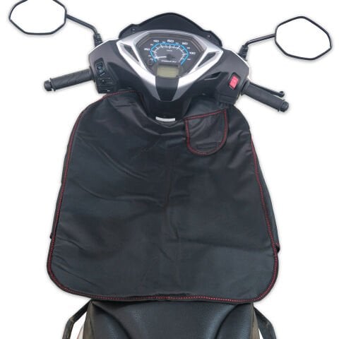 GP Kompozit Universal Reflektifli Motosiklet Diz Örtüsü Siyah (1 Adet Boyunluk Hediye)