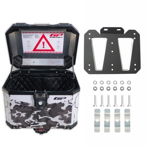 GP Kompozit DSN01 Universal 37 lt Desenli Alüminyum Motosiklet Çantası