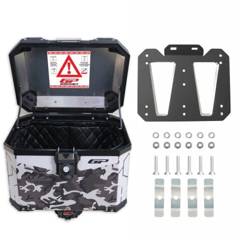 GP Kompozit DSN01 Universal 37 lt Desenli Alüminyum Motosiklet Çantası