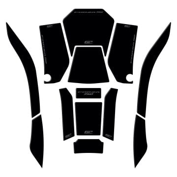 GP Kompozit Honda Forza 750 2021-2024 Uyumlu Tank Pad Seti Siyah