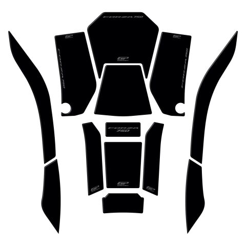 GP Kompozit Honda Forza 750 2021-2024 Uyumlu Tank Pad Seti Siyah