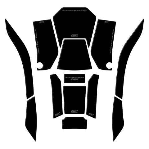 GP Kompozit Honda Forza 750 2021-2024 Uyumlu Tank Pad Seti Siyah