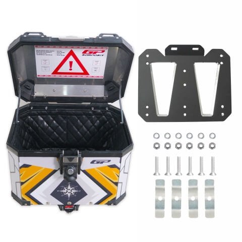 GP Kompozit DSN07 Universal 37 lt Desenli Alüminyum Motosiklet Çantası