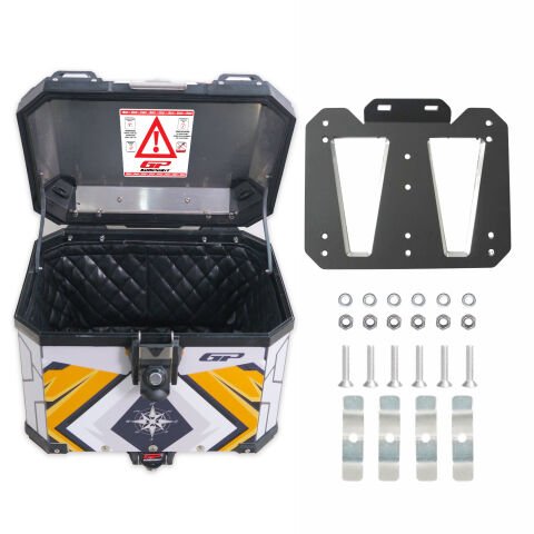 GP Kompozit DSN07 Universal 37 lt Desenli Alüminyum Motosiklet Çantası