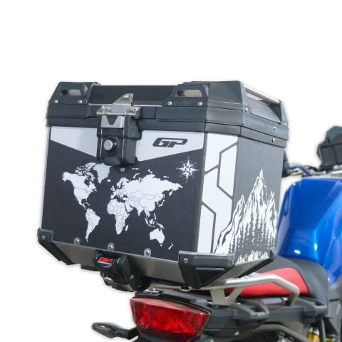 GP Kompozit DSN04 Universal 37 lt Desenli Alüminyum Motosiklet Çantası