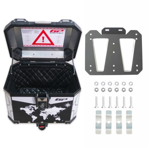 GP Kompozit DSN04 Universal 37 lt Desenli Alüminyum Motosiklet Çantası