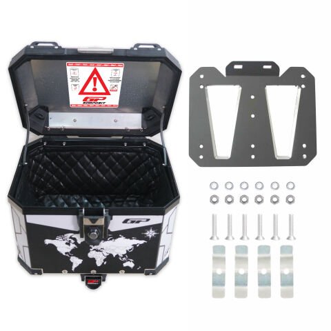 GP Kompozit DSN04 Universal 37 lt Desenli Alüminyum Motosiklet Çantası