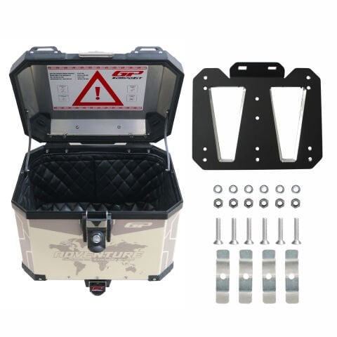 GP Kompozit DSN02 Universal 37 lt Desenli Alüminyum Motosiklet Çantası