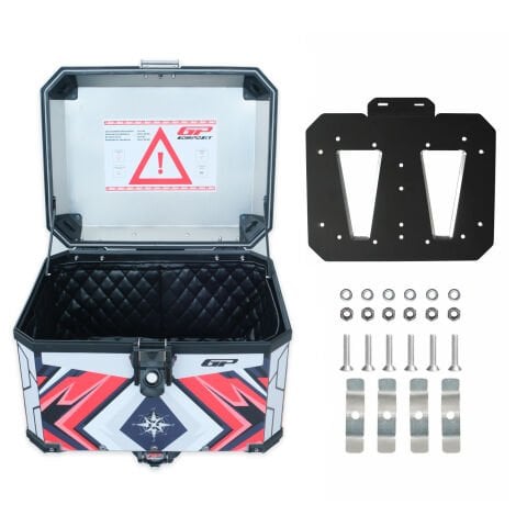 GP Kompozit DSN10 57 lt Alüminyum Motosiklet Çanta Uyumlu Sticker