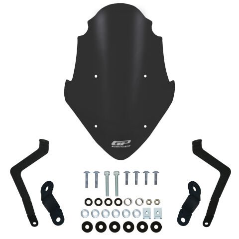 GP Kompozit Bajaj Pulsar NS 400 Z 2025 Uyumlu Ön Tur Camı Siyah