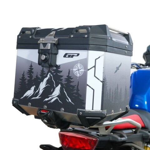 GP Kompozit DSN05 Universal 37 lt Desenli Alüminyum Motosiklet Çantası