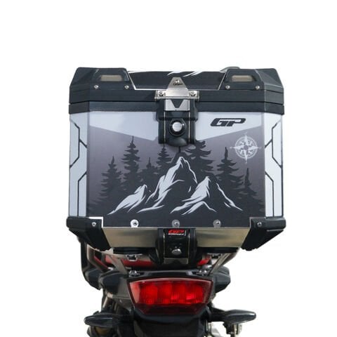 GP Kompozit DSN05 Universal 37 lt Desenli Alüminyum Motosiklet Çantası