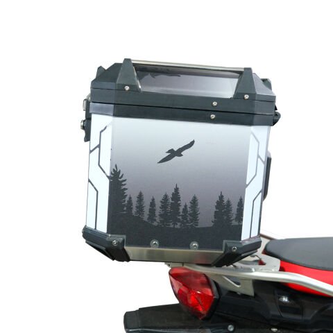 GP Kompozit DSN05 Universal 37 lt Desenli Alüminyum Motosiklet Çantası