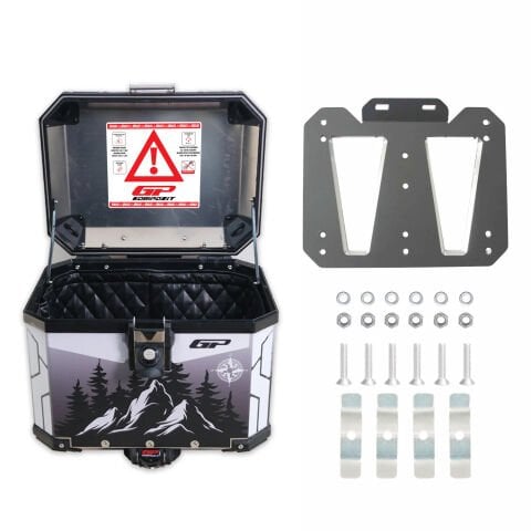 GP Kompozit DSN05 Universal 37 lt Desenli Alüminyum Motosiklet Çantası