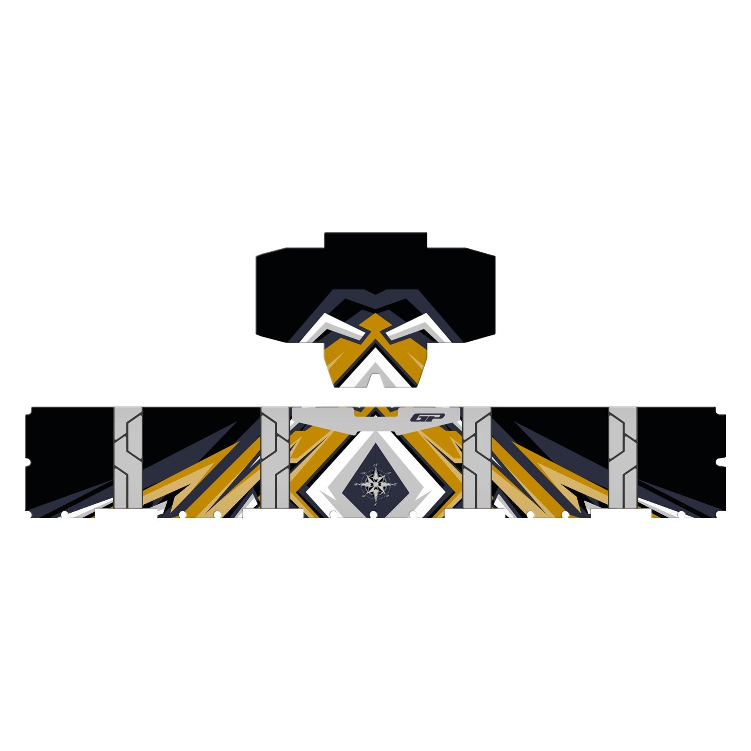 GP Kompozit DSN07 57 lt Alüminyum Motosiklet Çanta Uyumlu Sticker