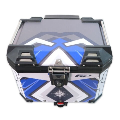 GP Kompozit DSN08 Universal 37 lt Desenli Alüminyum Motosiklet Çantası