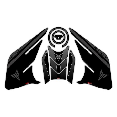 GP Kompozit Yamaha MT-07 2021-2024 Uyumlu Tank Pad Seti Siyah