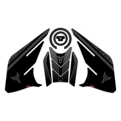 GP Kompozit Yamaha MT-07 2021-2024 Uyumlu Tank Pad Seti Siyah