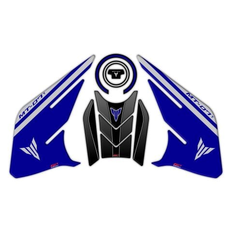 GP Kompozit Yamaha MT-07 2021-2024 Uyumlu Tank Pad Seti Mavi