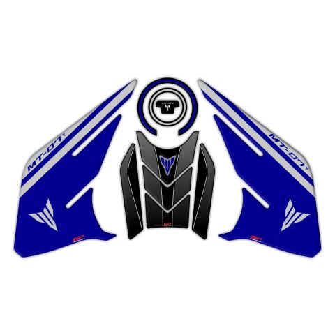 GP Kompozit Yamaha MT-07 2021-2024 Uyumlu Tank Pad Seti Mavi