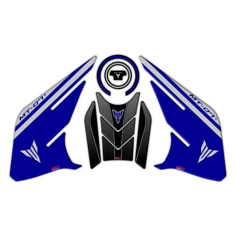 GP Kompozit Yamaha MT-07 2021-2024 Uyumlu Tank Pad Seti Mavi