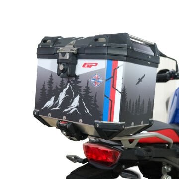 GP Kompozit DSN06 Universal 37 lt Desenli Alüminyum Motosiklet Çantası