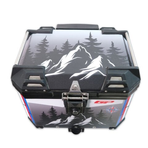 GP Kompozit DSN06 Universal 37 lt Desenli Alüminyum Motosiklet Çantası