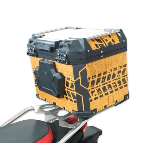GP Kompozit DSN03 Universal 37 lt Desenli Alüminyum Motosiklet Çantası