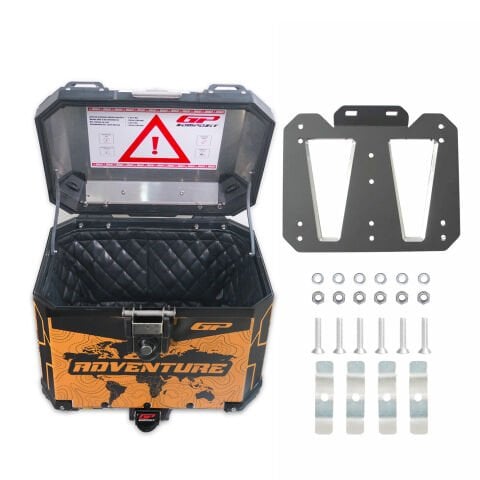 GP Kompozit DSN03 Universal 37 lt Desenli Alüminyum Motosiklet Çantası