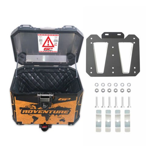 GP Kompozit DSN03 Universal 37 lt Desenli Alüminyum Motosiklet Çantası