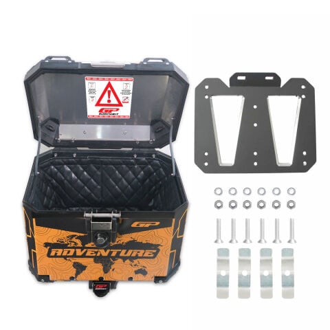 GP Kompozit DSN03 Universal 37 lt Desenli Alüminyum Motosiklet Çantası