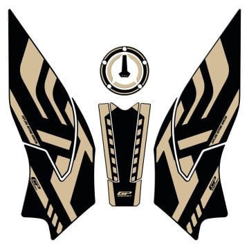 GP Kompozit Benelli TRK 702 X 2024 Uyumlu Tank Pad Seti Siyah-Bej