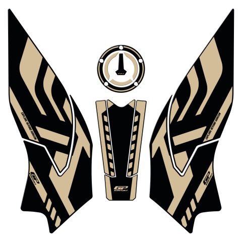 GP Kompozit Benelli TRK 702 X 2024 Uyumlu Tank Pad Seti Siyah-Bej