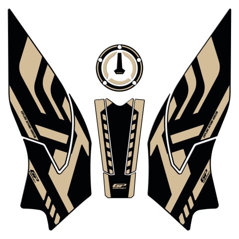 GP Kompozit Benelli TRK 702 X 2024 Uyumlu Tank Pad Seti Siyah-Bej