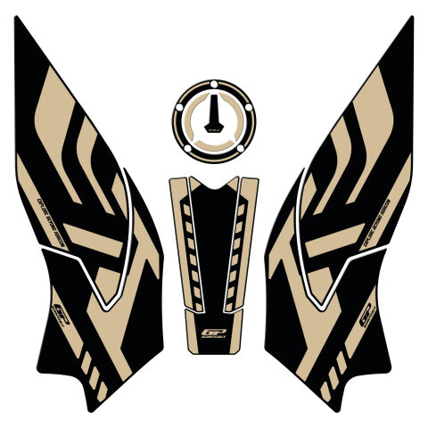 GP Kompozit Benelli TRK 702 X 2024 Uyumlu Tank Pad Seti Siyah-Bej