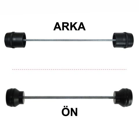 GP Kompozit Honda CRF250L / CRF 250 Rally 2023-2025 Uyumlu Aks Koruma Takozu Siyah