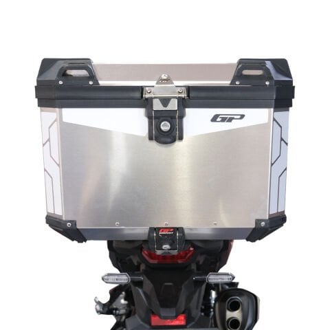GP Kompozit Universal 57 lt Alüminyum Motosiklet Çantası Gri