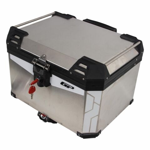 GP Kompozit Universal 57 lt Alüminyum Motosiklet Çantası Gri