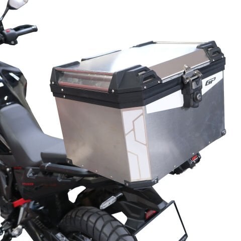 GP Kompozit Universal 57 lt Alüminyum Motosiklet Çantası Gri