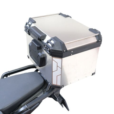 GP Kompozit Universal 57 lt Alüminyum Motosiklet Çantası Gri