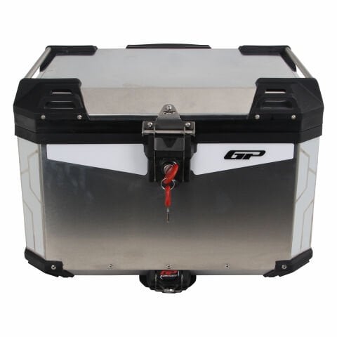GP Kompozit Universal 57 lt Alüminyum Motosiklet Çantası Gri