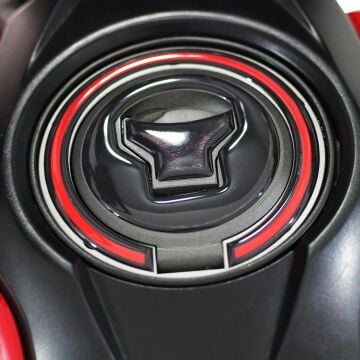 GP Kompozit Honda MSX125 2012-2018 Uyumlu Tank Pad Seti Siyah-Kırmızı