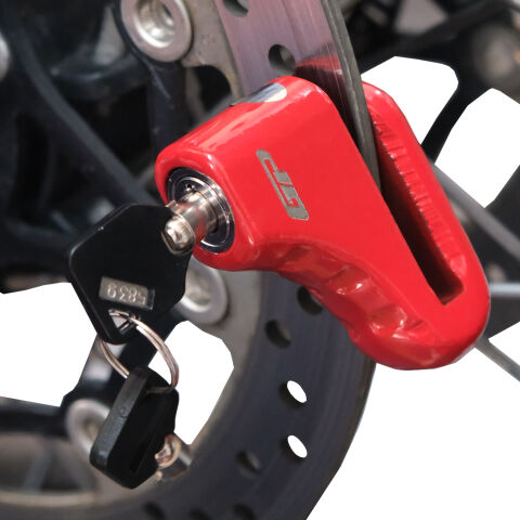 GP Kompozit DSK002 Universal Motosiklet Disk Kilidi Kırmızı