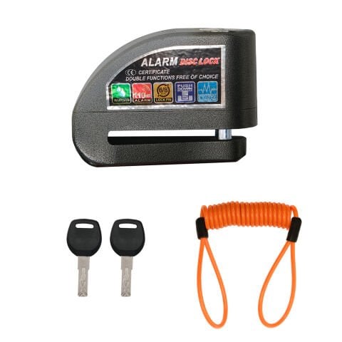 GP Kompozit DSK003 Universal Alarmlı Motosiklet Disk Kilidi Gri