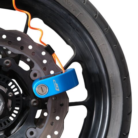 GP Kompozit DSK003 Universal Alarmlı Motosiklet Disk Kilidi Mavi