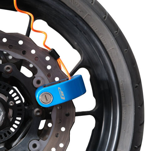 GP Kompozit DSK003 Universal Alarmlı Motosiklet Disk Kilidi Mavi