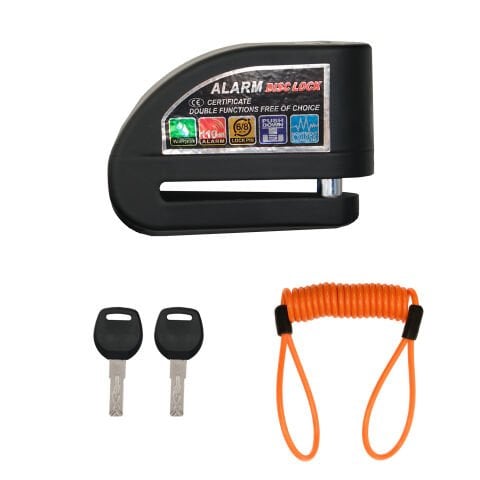 GP Kompozit DSK003 Universal Alarmlı Motosiklet Disk Kilidi Siyah