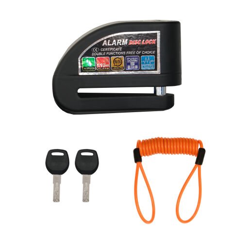 GP Kompozit DSK003 Universal Alarmlı Motosiklet Disk Kilidi Siyah